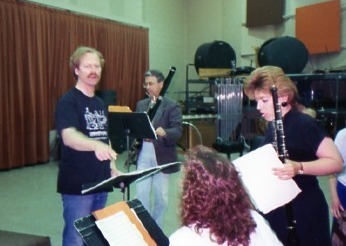 Bassoonist Peter Schoenbach and Northwestern University Wind Ensemble in rehearsal of 'Spy Pond Fantasy'